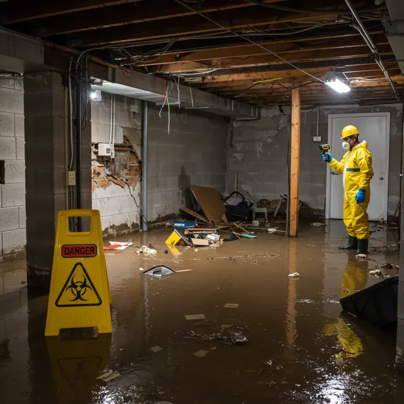 Flooded Basement Electrical Hazard in Brawley, CA Property